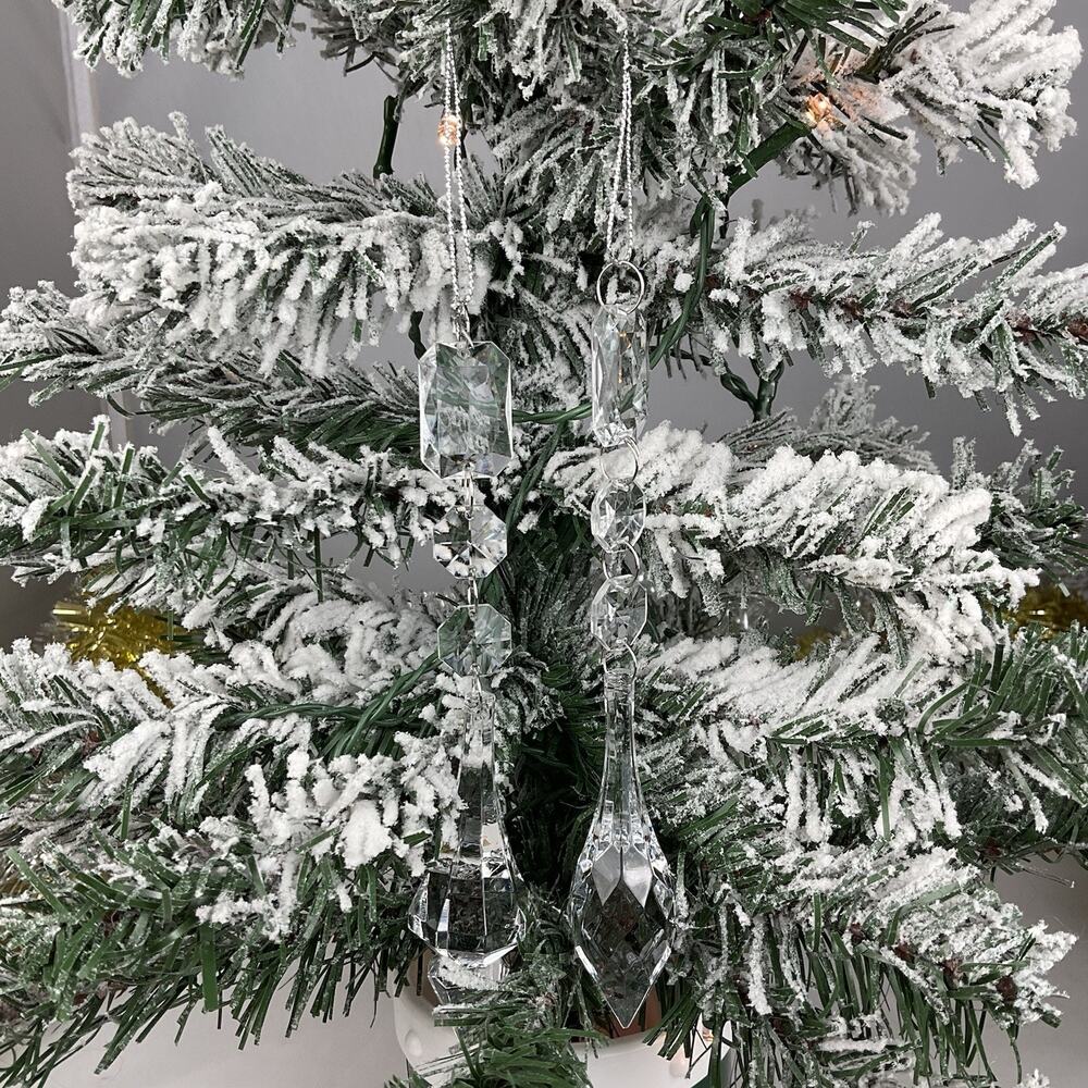 Christmas Tree Ornament-Pair Of Hanging Icicles-The Bridge Collection